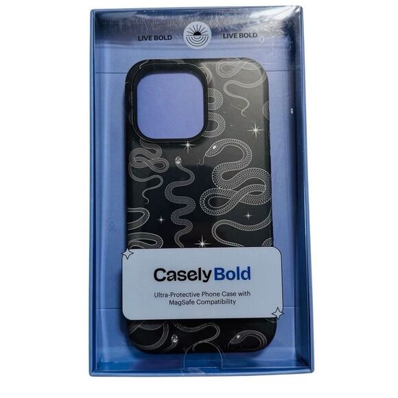 Casely We’re Ready for it Black Serpent Case iPhone 15 Pro Max Bold Flex MagSafe - Picture 1 of 6